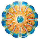 Crystal Aqua Sun Wind Spinner
