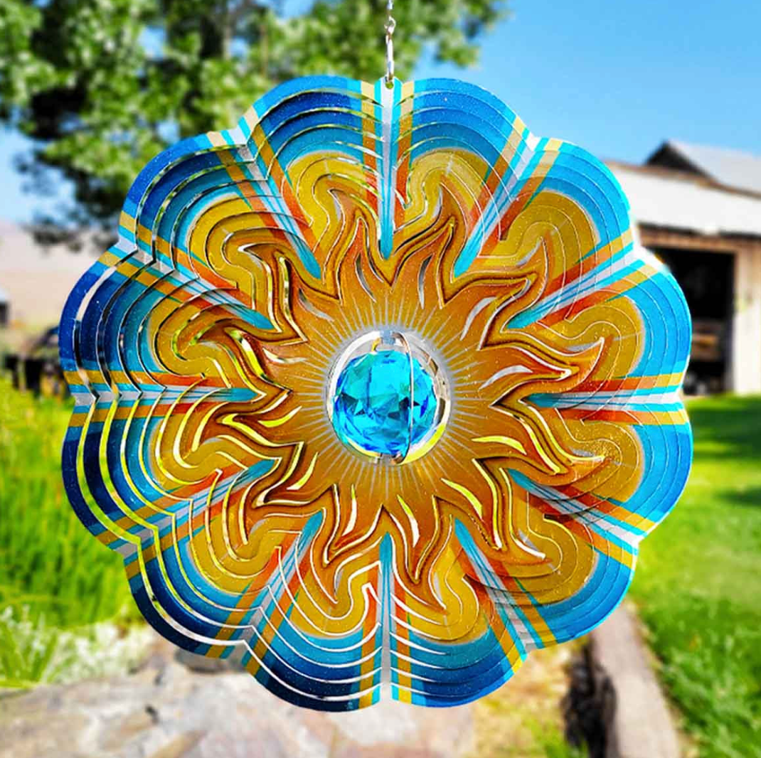 ファビュラスシャイン Crystal Aqua Sun Wind Spinner – Jules Enchanting Gifts