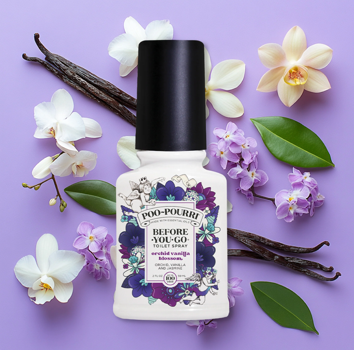 アンティーク ポワンドヴェニス カーネーション＆フラワープチドイリー ２枚セット Poo Pourri - Orchid Vanilla Blossom 2oz Bottle - Limited Edition