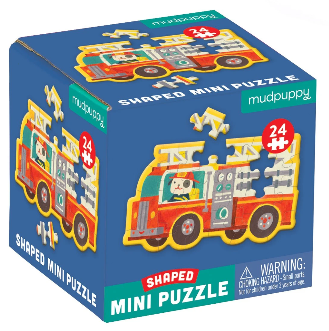 Firetruck Shaped Mini Puzzle – Jules Enchanting Gifts