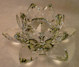 Small Green Crystal Lotus with 30mm Crystal Ball