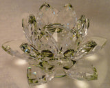 Small Green Crystal Lotus with 30mm Crystal Ball