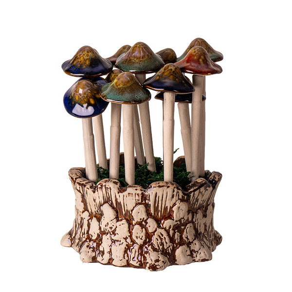 Ceramic Mushroom Garden Picks