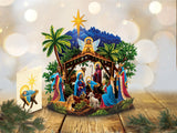Starlit Nativity Pop-up Greeting Card