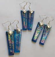 Happy Hearts Upcycled Glass Earrings