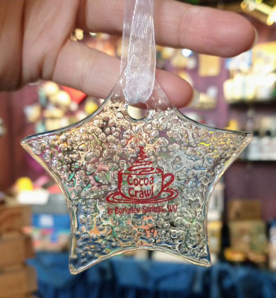 Cocoa Crawl Ornament - Glass Star