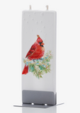 Flatyz Candle - Snowy Cardinal On Pine Branch