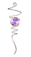 Spiral Tail - Silver with Purple Ball