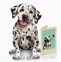 Dalmation Pop-up Pets Greeting Card