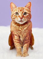 Orange Tabby Pop-up Pets Greeting Card