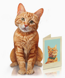 Orange Tabby Pop-up Pets Greeting Card