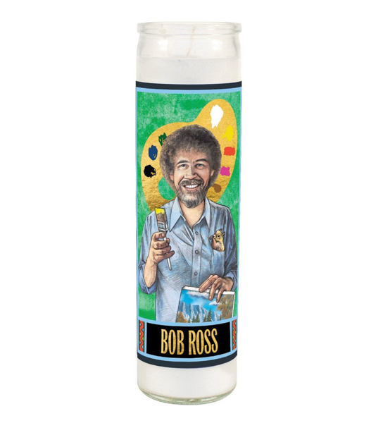 Bob Ross Secular Saint Candle