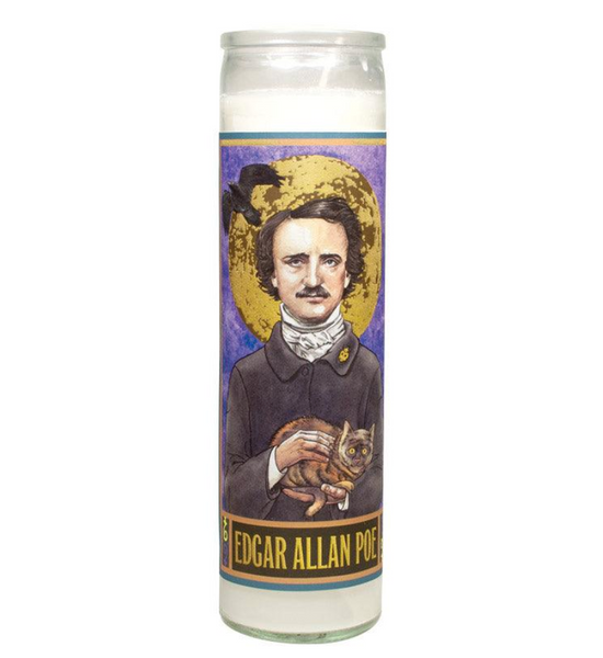 Edgar Allan Poe Secular Saint Candle