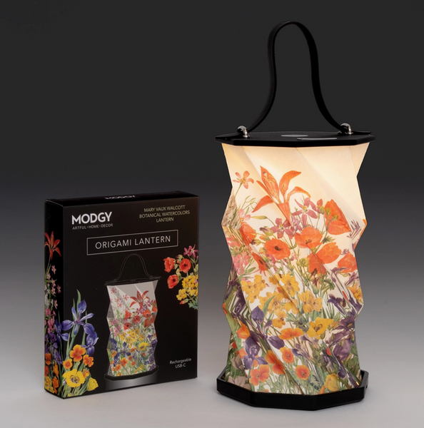 Mary Vaux Walcott Botanical Watercolor Origami Lantern