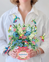 Hummingbird Oasis Pop-up Greeting Card