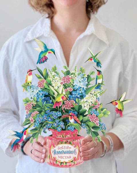 Hummingbird Oasis Pop-up Greeting Card