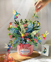 Hummingbird Oasis Pop-up Greeting Card