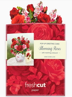 Mini Blooming Roses Pop-up Greeting Card