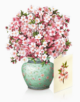Mini Japanese Cherry Blossom Pop-up Greeting Card