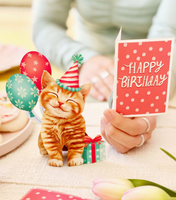 Mini Birthday Kitten Pop-up Pets Greeting Card