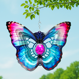 Crystal Butterfly Wind Spinner with Crystal