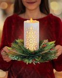 Holiday Candle with Lights Pop-up Greeting Card