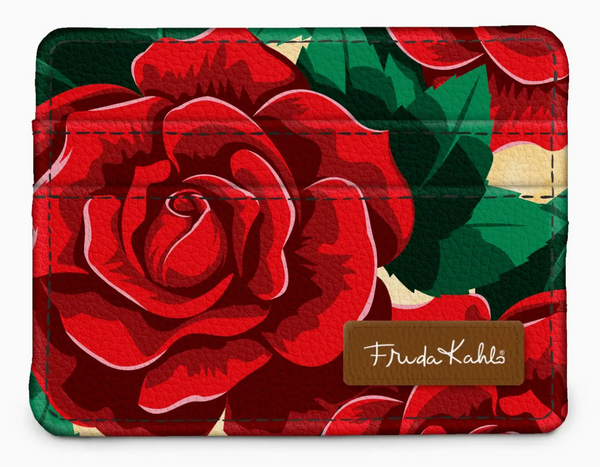 Slim Wallet - Frida Kahlo Rose