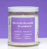 Aquarius - Astrology Candle
