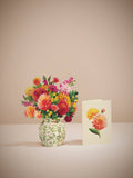 Mini Sunrise Dahlia Pop-up Greeting Card