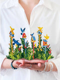 Mini Birdhouse Garden Pop-up Greeting Card