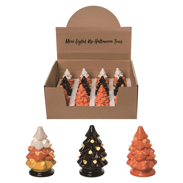 Mini Light up Halloween Trees Retro/Vintage