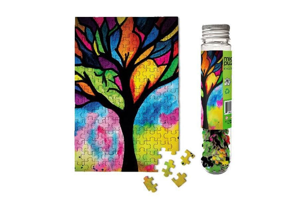 Stained Glass Tree Micro Jigsaw Puzzle