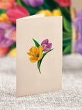 Mini Festive Tulips Pop-up Greeting Card