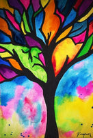 Stained Glass Tree Micro Jigsaw Puzzle