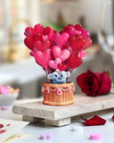 Mini Heart Balloons Pop-up Greeting Card