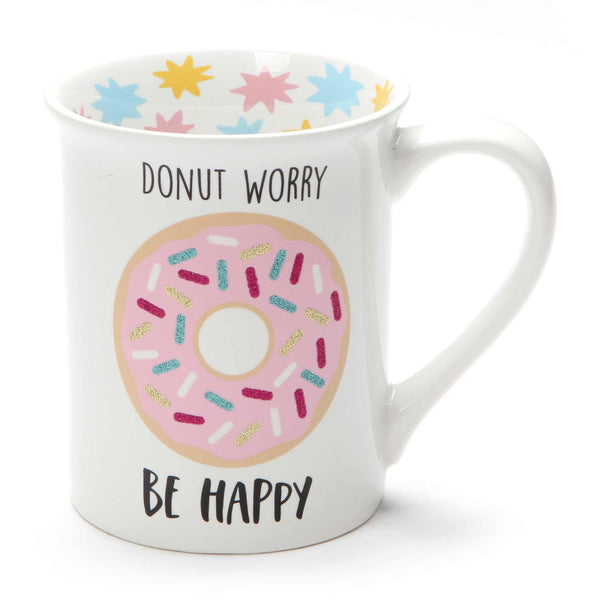 Donut Worry Glitter Mug