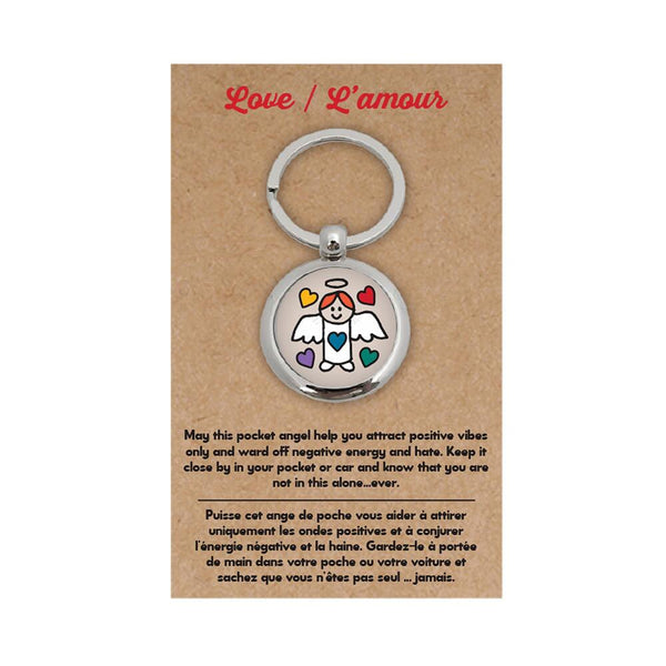 Love Rainbow Angel Key Chain