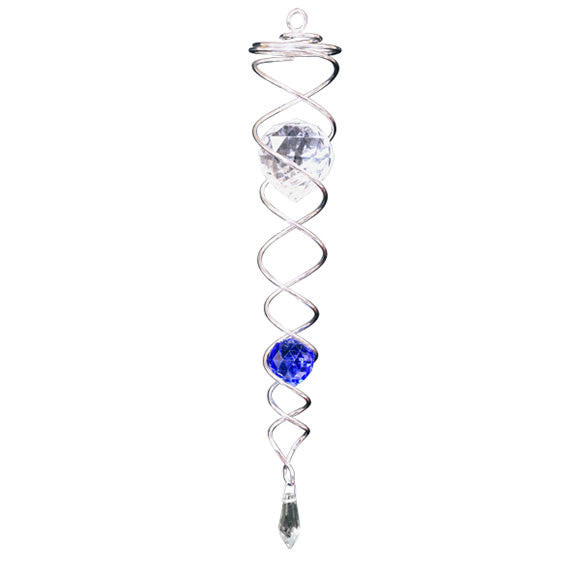 Twister - Silver with Blue Crystal - IronStop - Jules Enchanting Gifts