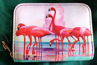 RFID Zipper Wallet - Flamingo