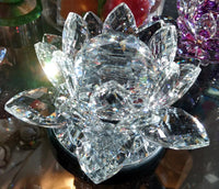 Extra-Large Crystal Lotus with 60mm Crystal Ball