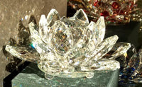 Large Crystal Lotus with 50mm Crystal Ball