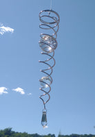 Twister - Silver with Clear Crystal
