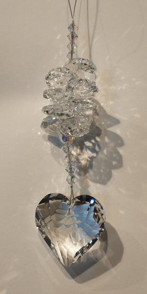 Crystal Cluster with 30mm Heart