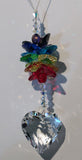 Crystal Chakra Cluster with 30mm Heart