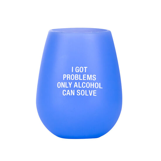 Problems only Alcohol Can Solve - Silicone Wine Glass