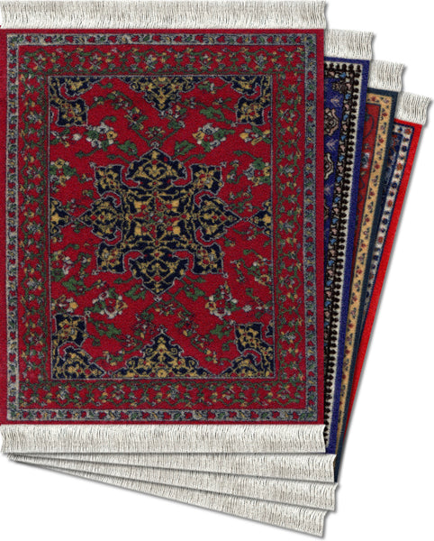 Oriental Assortment - 4-pc CoasterRug® Set - MouseRug - Jules Enchanting Gifts