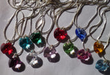 Heart Birthstone Crystal Necklace - Crystals - Jules Enchanting Gifts - 1