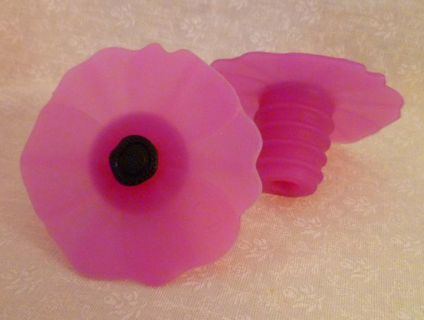 Purple Orchid Poppy Bottle Stopper