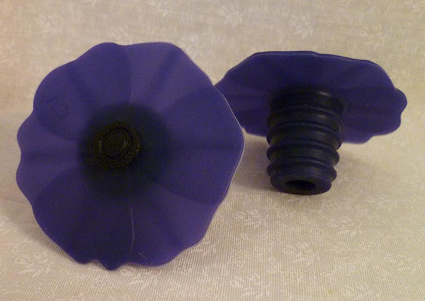 Blue Night Poppy Bottle Stopper