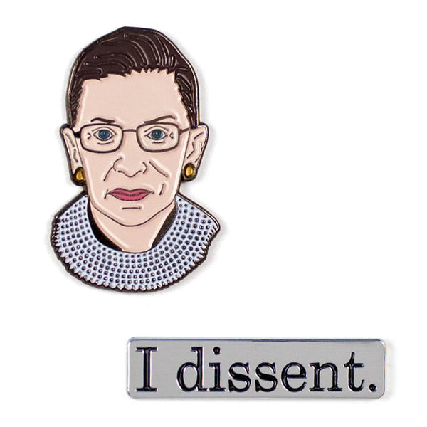 Ruth Bader Ginsburg & I Dissent Pins